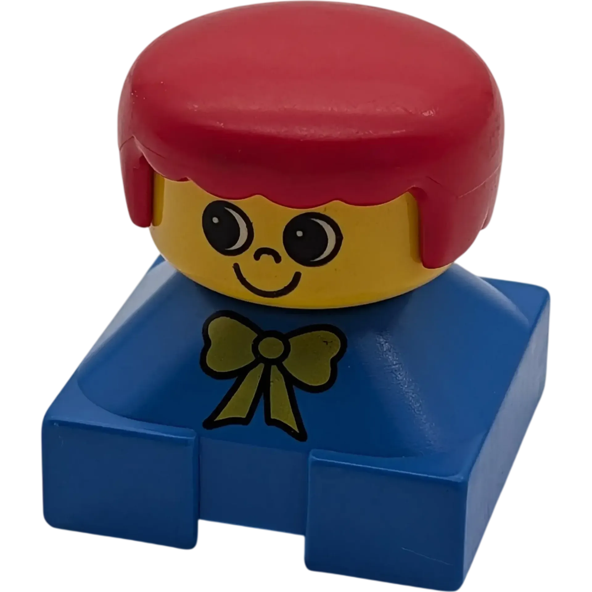 Lego Duplo Figur Junge rote Harre Schleife gelbes Gesicht 2327