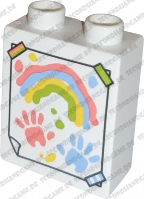 Lego Duplo 1x2 Stein Gemaltes Bild Dekoration