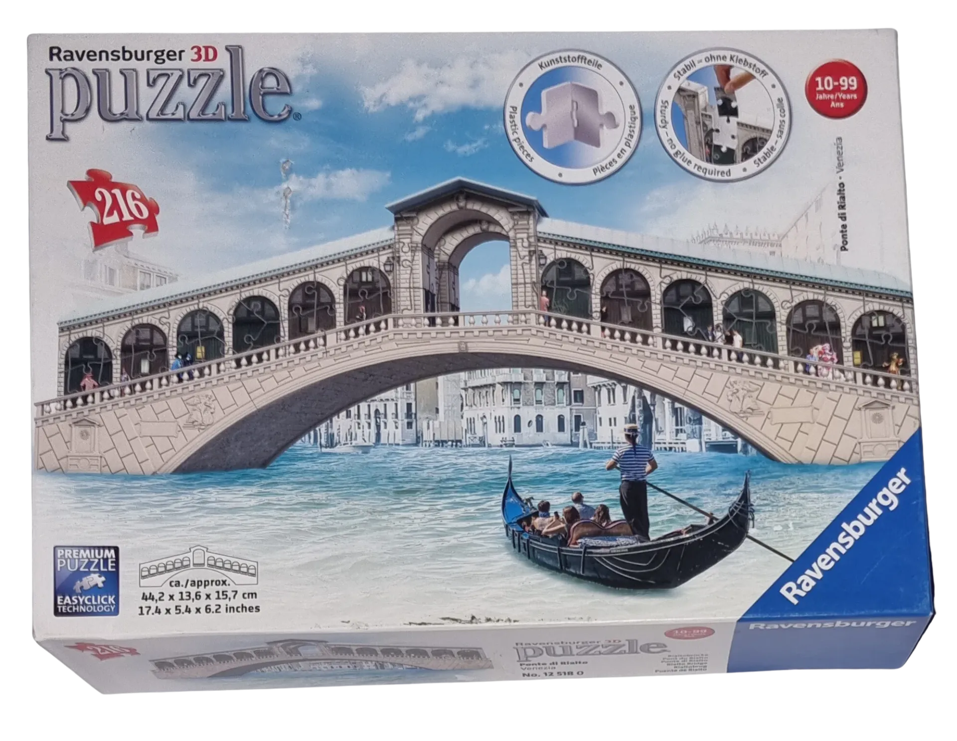 Ravensburger 3D Puzzle 216 Teile 125180 Rialtobrücke