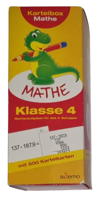 ademo Karteibox Mathe Klasse 4 mit 500 Karteikarten