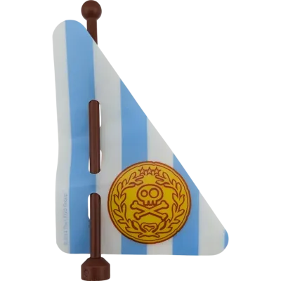 Lego Duplo 51708 Fahnenstange / Mast 1x9 – Rotbraun mit Piratenflagge