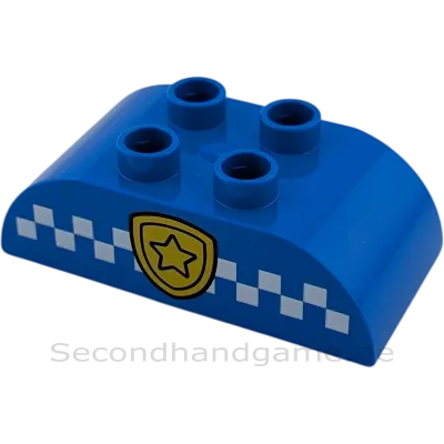 Lego Duplo 2x4 Dachstein 98223 Blau mit Polizeistern