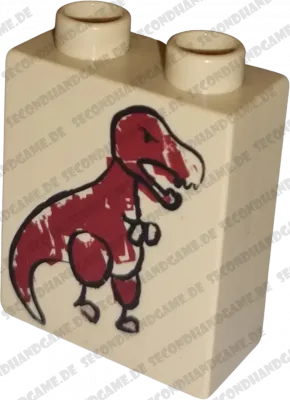 Lego Duplo 4066 Stein 1x2x2 Beige Dinosaurier