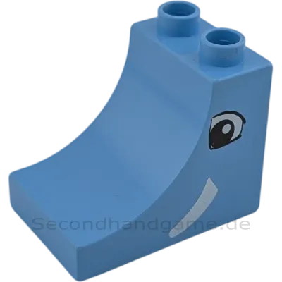 Lego Duplo 2301 Stein Halbrund Rampe Blaugrau Elefant mit Stoßzähnen