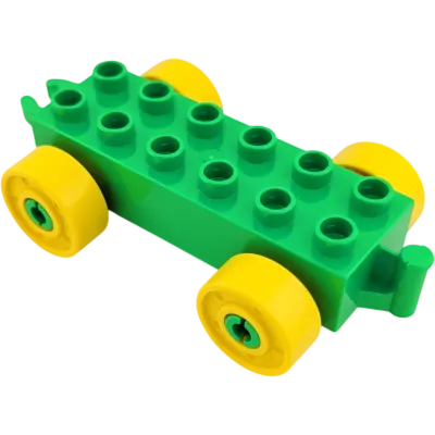 Lego Duplo Eisenbahn Anhänger Mittelgrün Gelb 11248