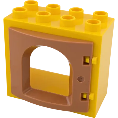 Lego Duplo 61649 Fensterrahmen Gelb mit braunem Rundbogen