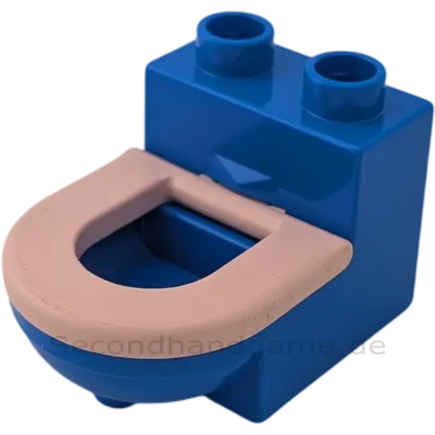 Lego Duplo 4911 Toilette Blau Rosa Deckel beweglich