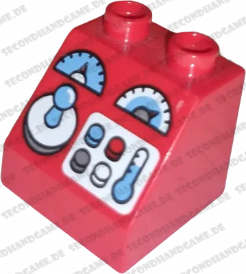 Lego Duplo 6474 Schrägstein 2x2x1 Rot Steuerung