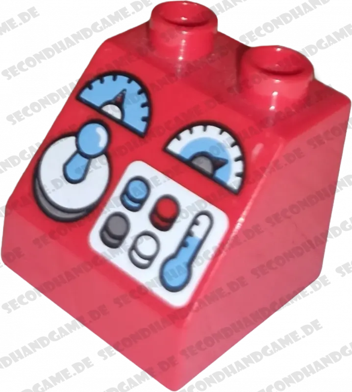 Lego Duplo 6474 Schrägstein 2x2x1 Rot Steuerung