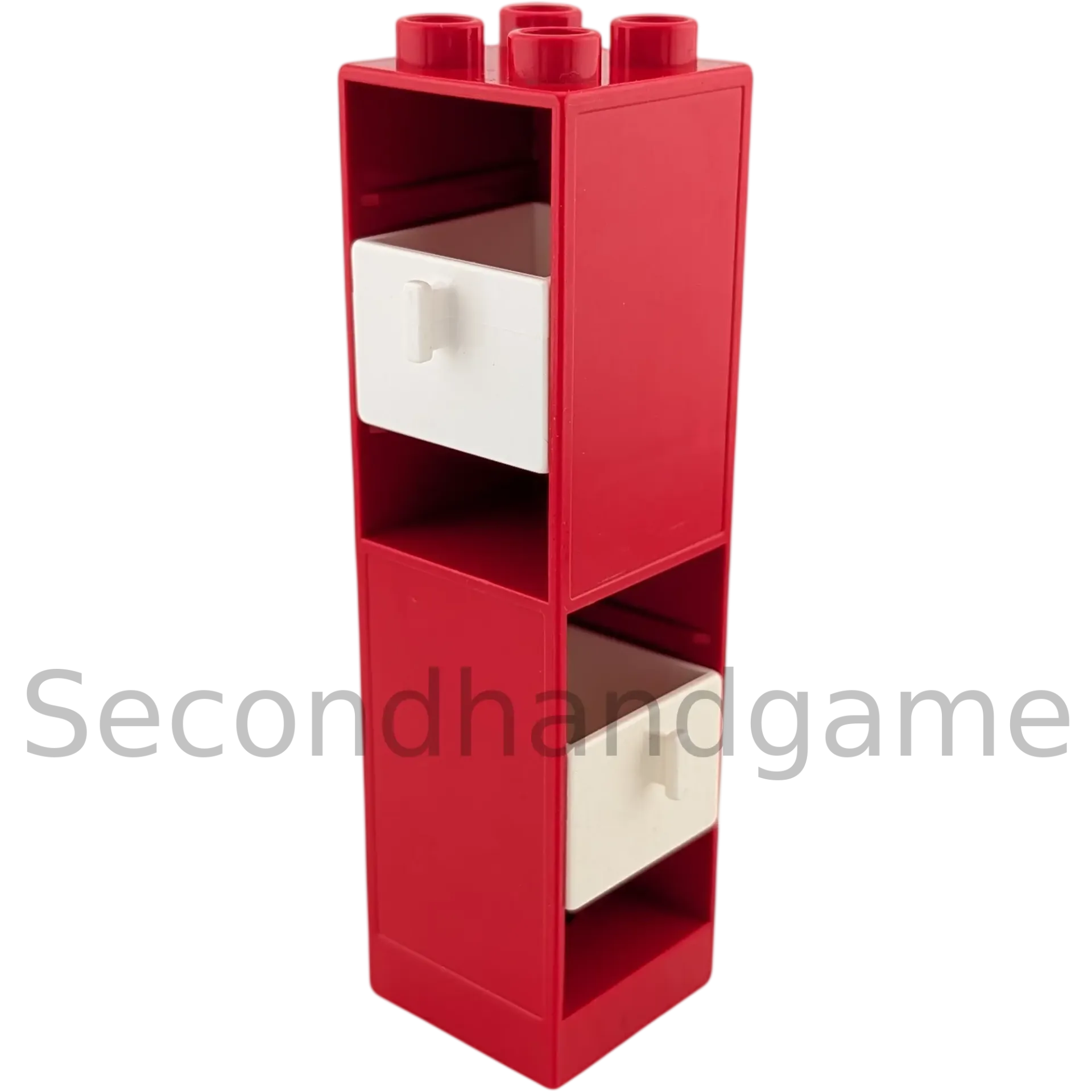 Lego Duplo 6462 Hochregal Rot mit zwei Schubladen