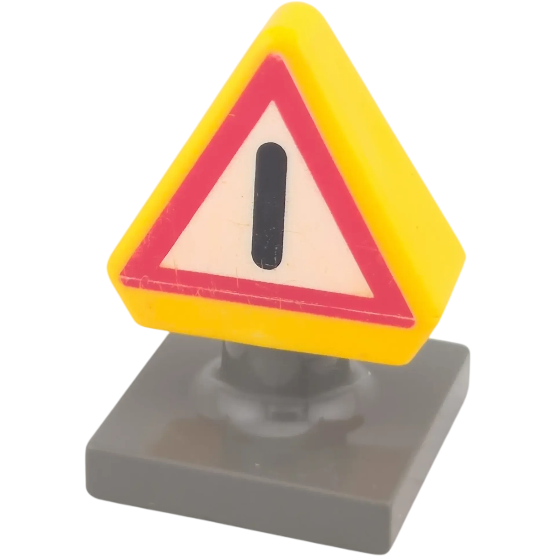 Lego Duplo 3-01 Schild Achtung Ausrufezeichen Orange Rot Dunkelgrau