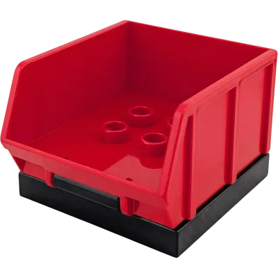 Lego Duplo 31068 + 31088 Anhänger Aufsatz Container Rot Kippbar mit schwarzem Unterteil
