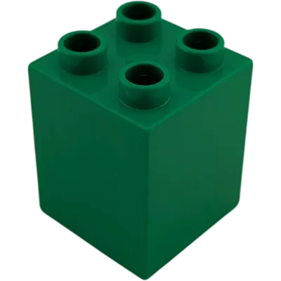 Lego Duplo 2x2x2 Doppelstein Mittelgrün
