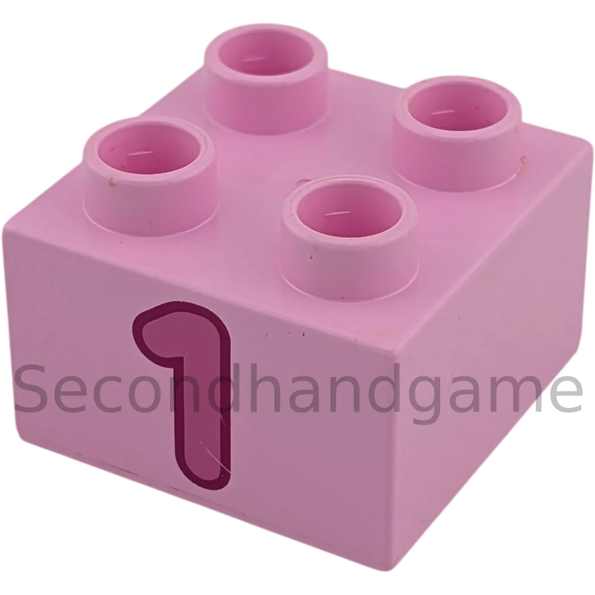 Lego Duplo 2x2 Stein Rosa Zahl Eins Pink