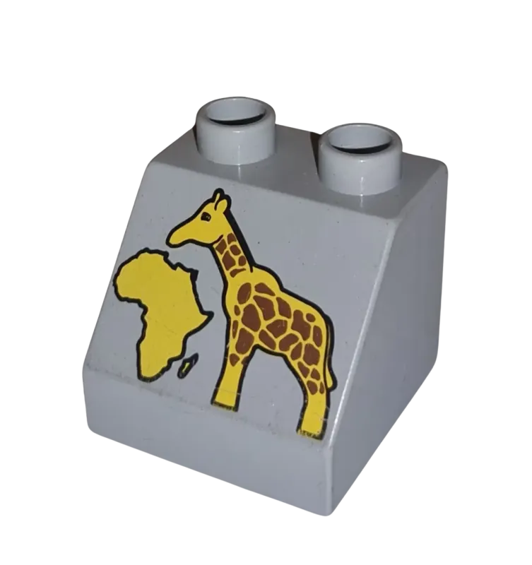 Lego Duplo 6474 Schrägstein 2x2x1 Grau Giraffe
