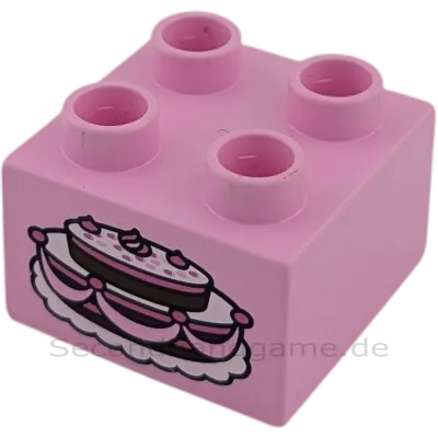 Lego Duplo 2x2 Pink Torte 3437