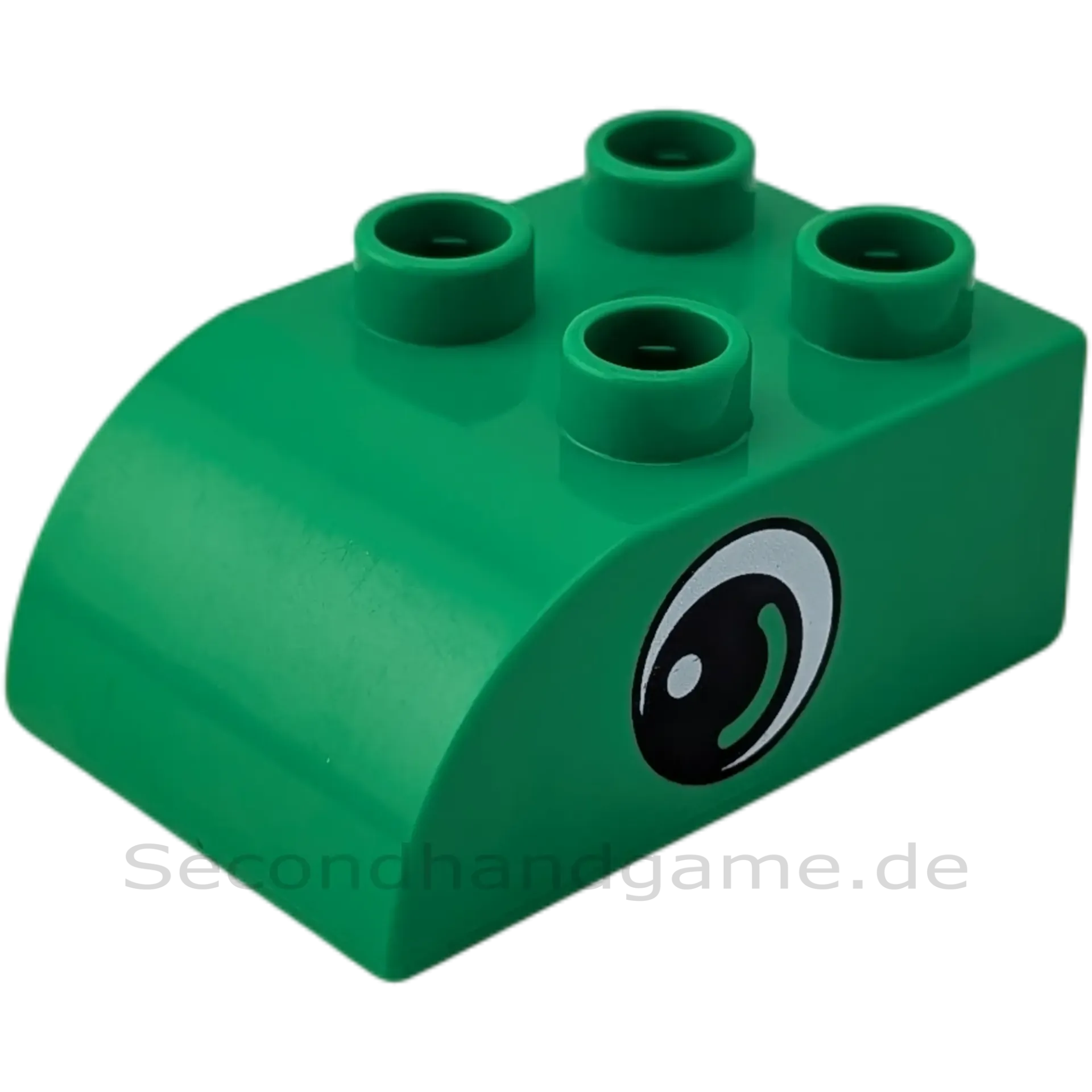 Lego Duplo 2302 Rundstein 2x3 Mittelgrün mit Augen