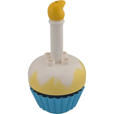 Lego Duplo Muffin Cupcake 4 Teilig Geburtstagskuchen Azur weiß Gelb
