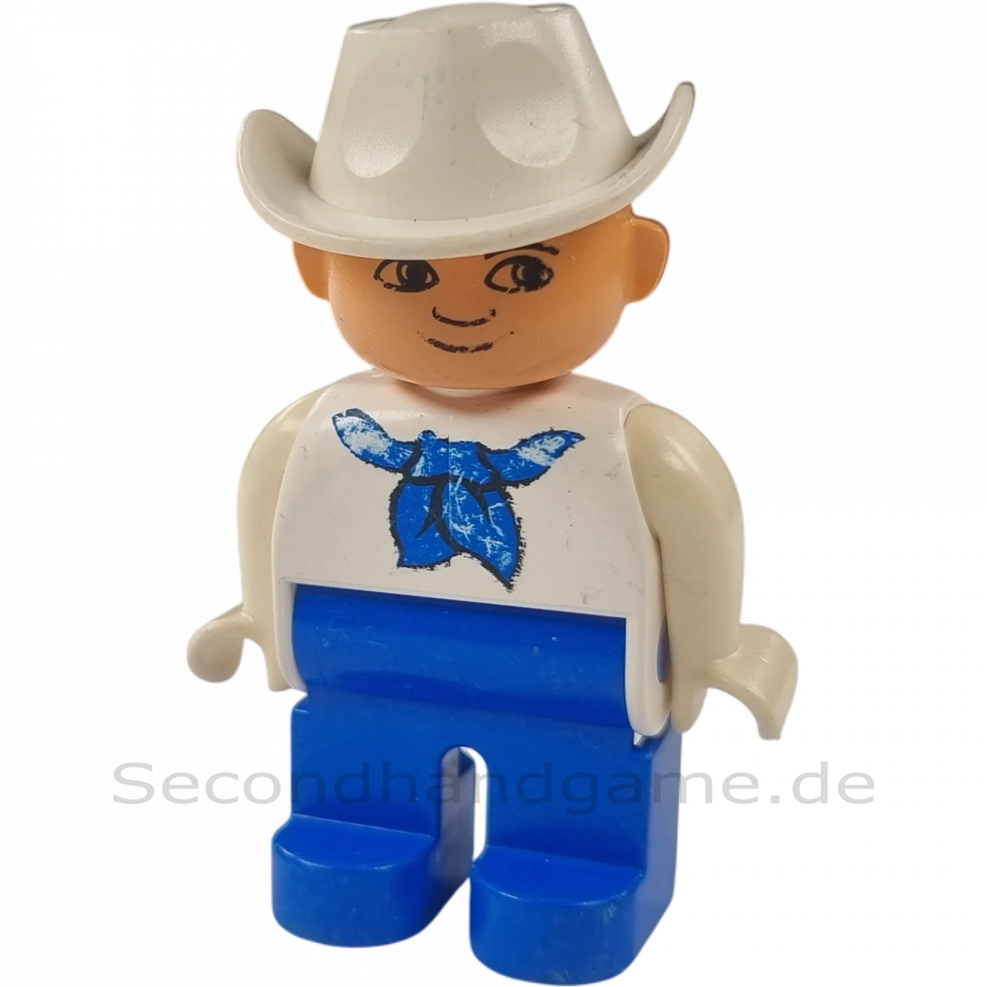Lego Duplo Figur Mann 47394 Cowboy blaue Hose blaues Tuch
