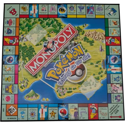 Hasbro Spielplan Spielbrett Monopoly Pokemon