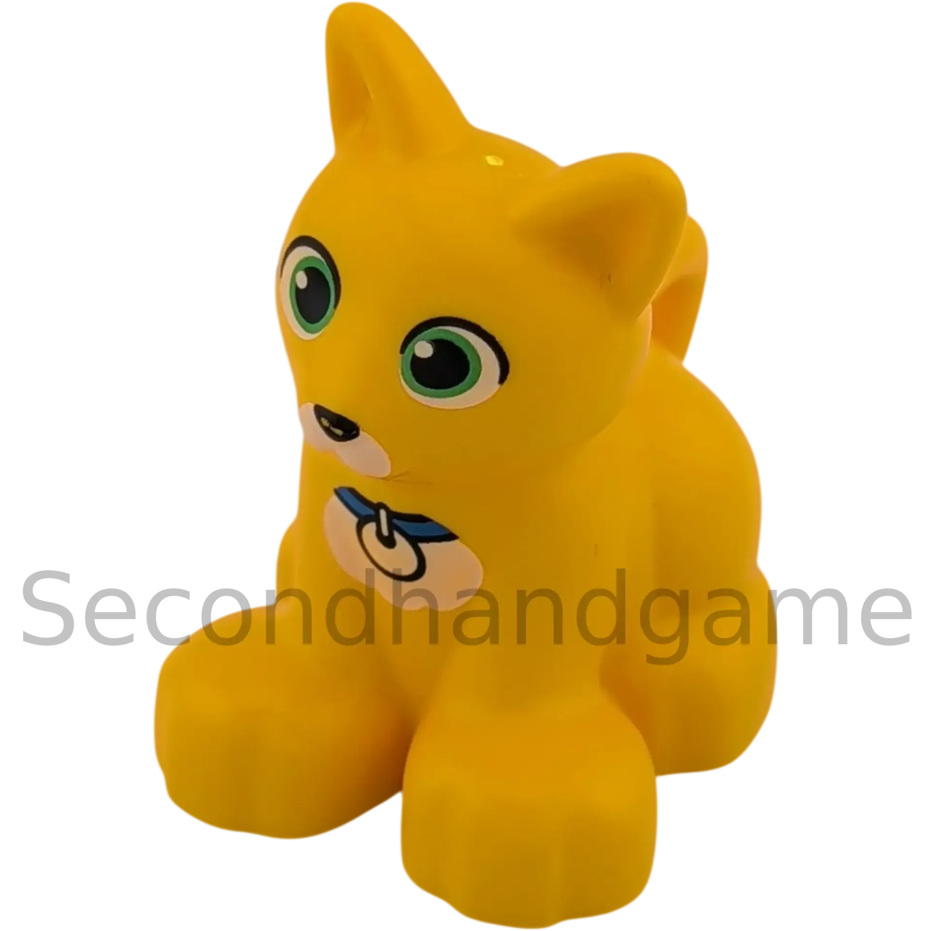 Lego Duplo Katze gelb mit Halsband und Marke
