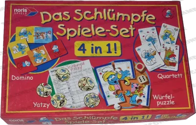 Noris Das Schlümpfe Spiele-Set 4in1!