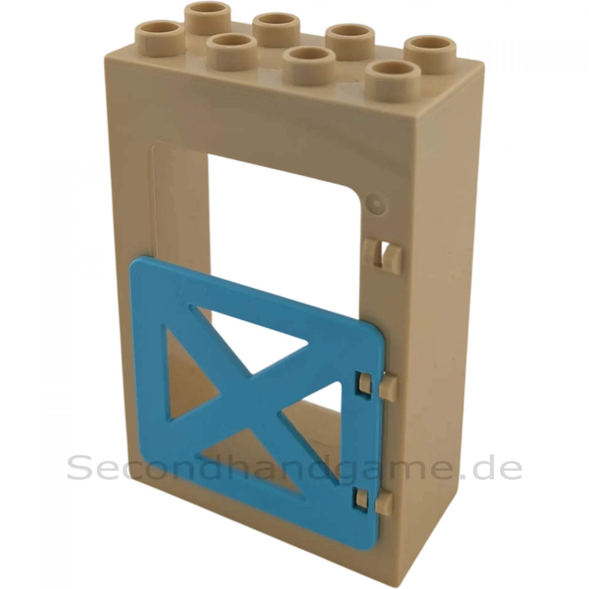 Lego Duplo 2x4 Hauswand mit Tür Beige Azur Hoftür