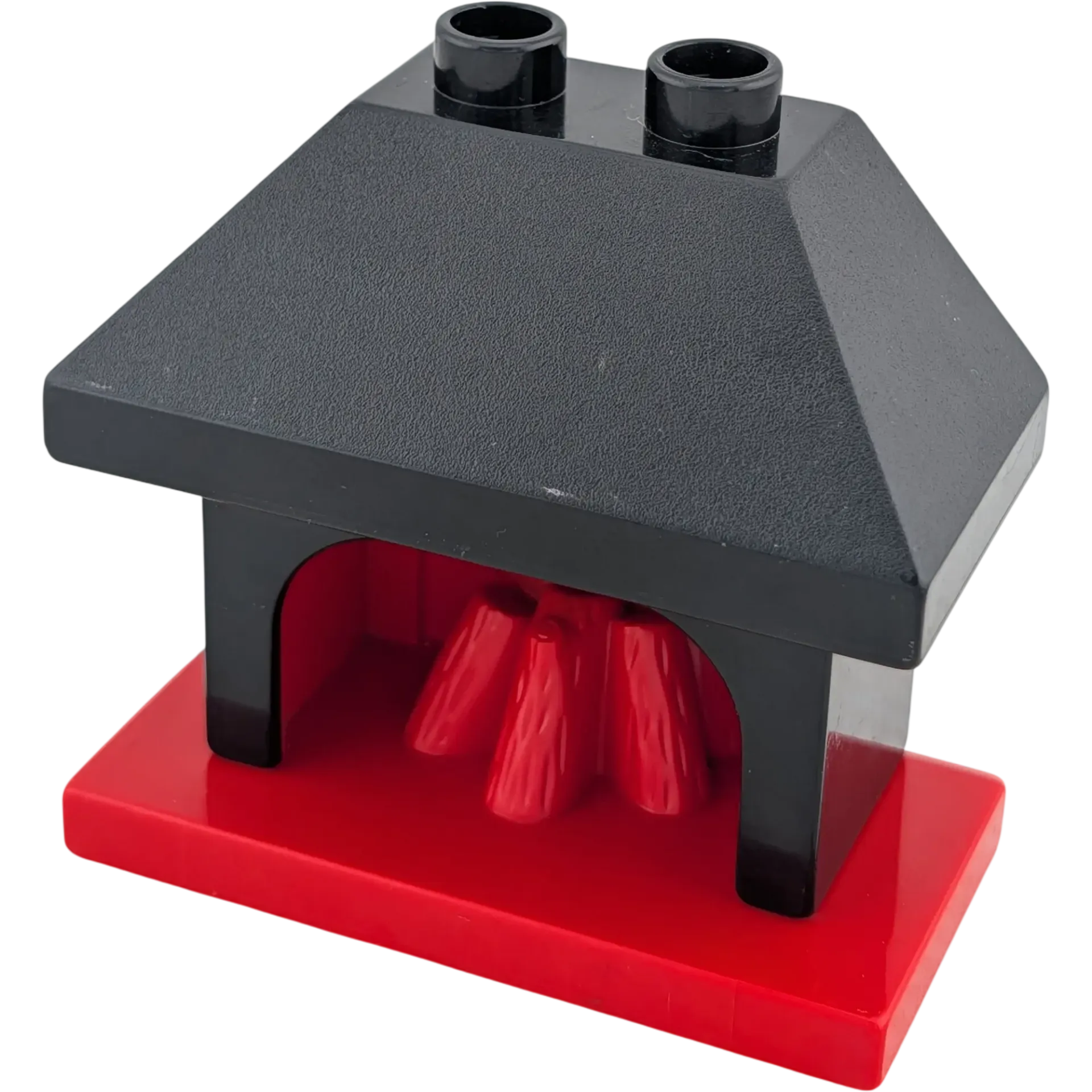 Lego Duplo 4918 Kamin Feuer 2x4x2 Schwarz Rot