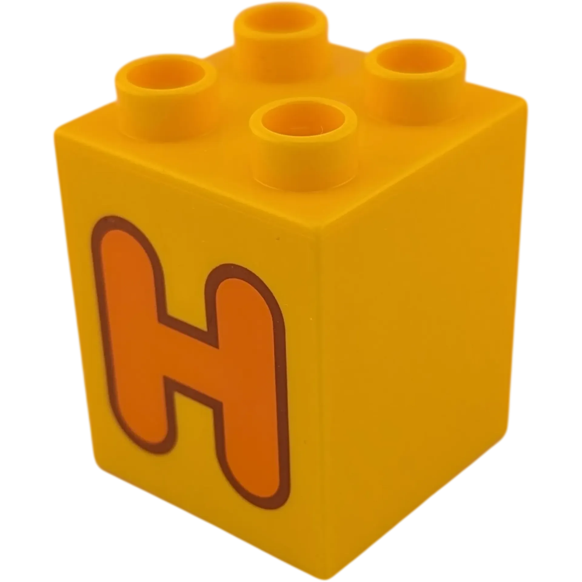 Lego Duplo 2x2x2 Stein Gelborange Buchstabe H Orange