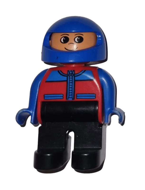 Lego Duplo Figur Mann 47394 Motorradfahrer Rennfahrer