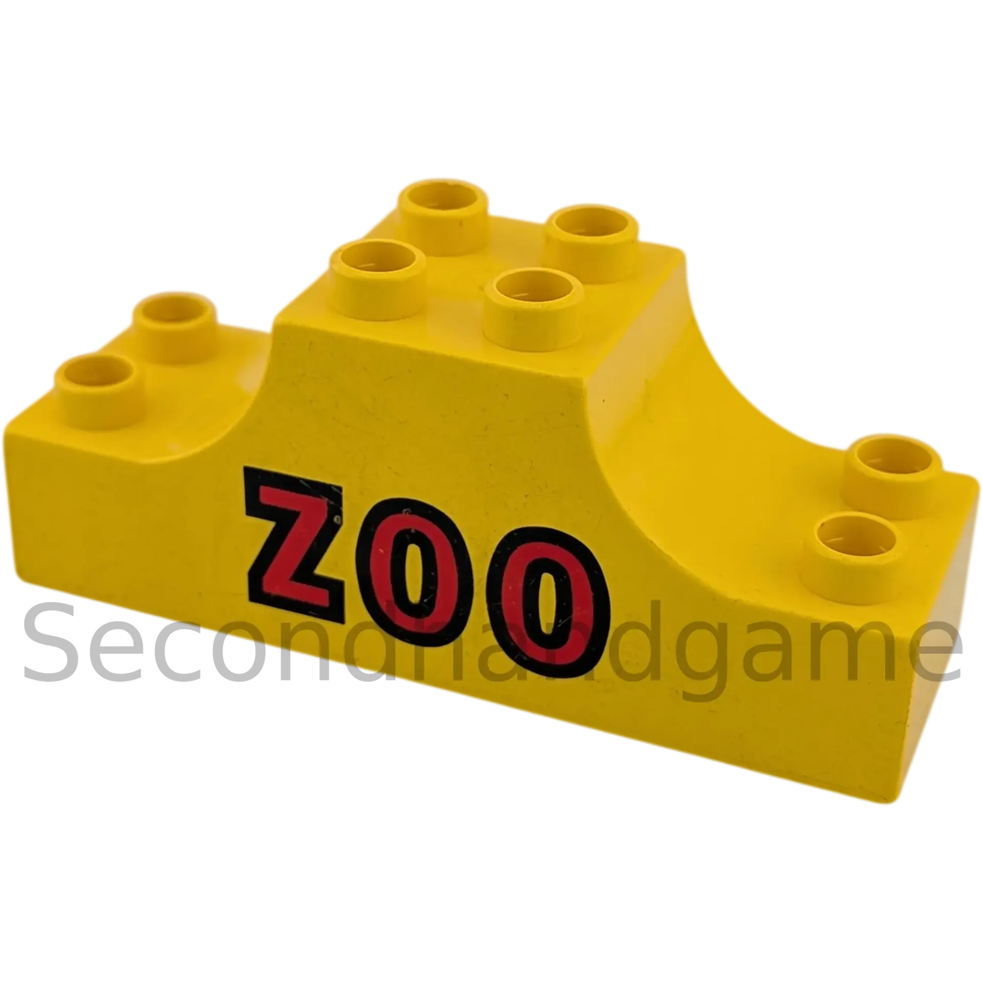 Lego Duplo 2x6x2 Brücke 4197 Gelb mit Aufdruck ZOO in Rot