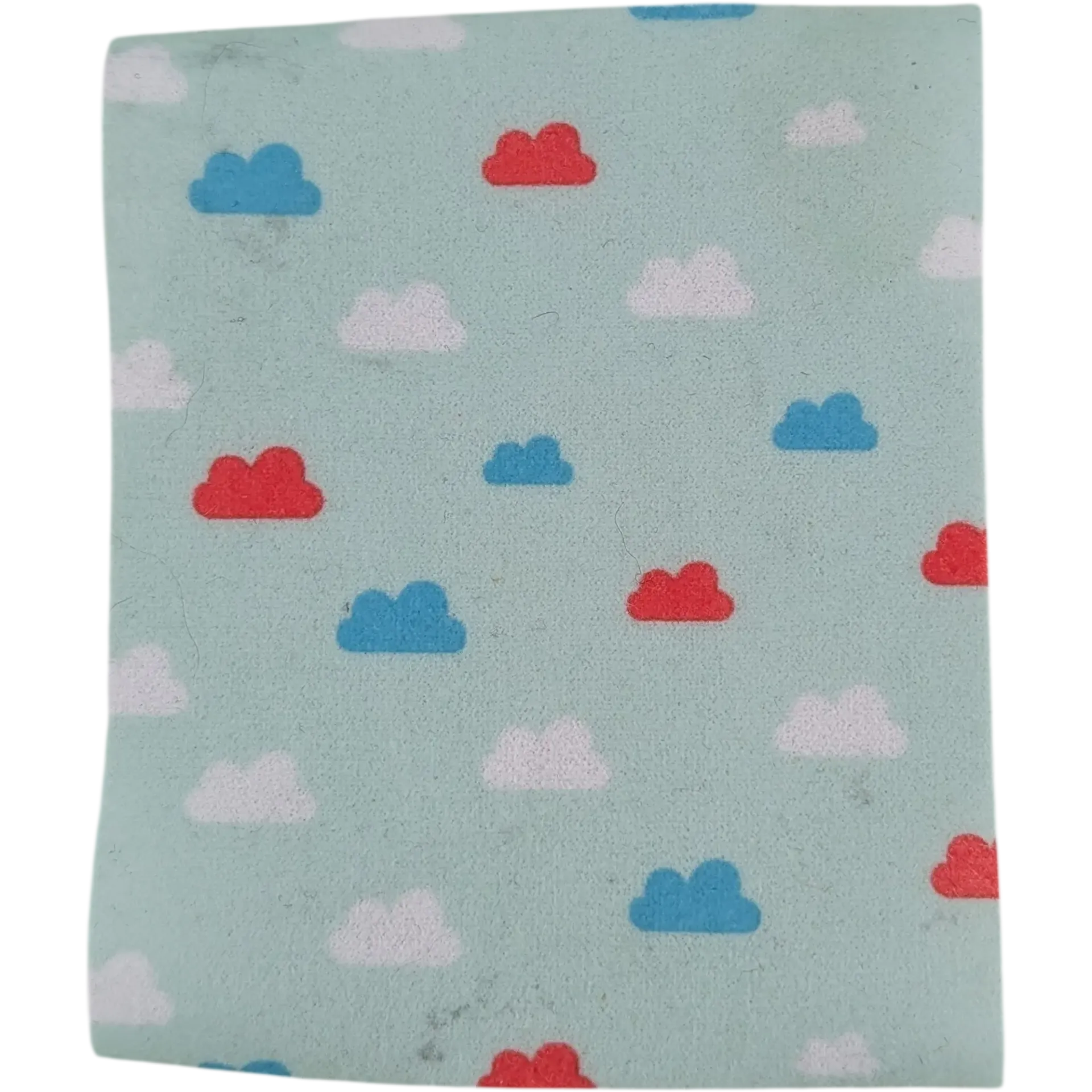 Lego Duplo Stoff Teppich Deko Haus Größe ca. 8x10cm Bunte Wolken Mint