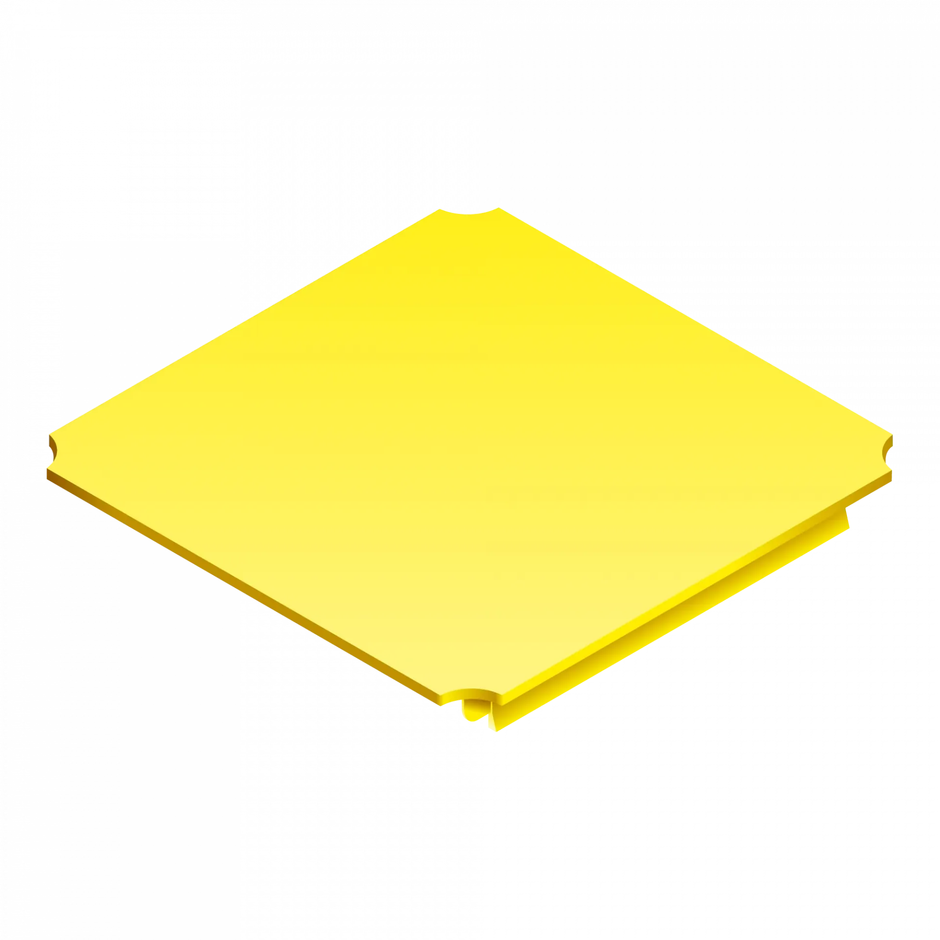 QUADRO Mini Platte 16 × 16 cm gelb
