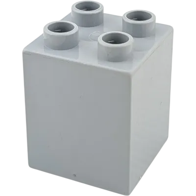 Lego Duplo 2x2x2 Doppelstein Hellgrau