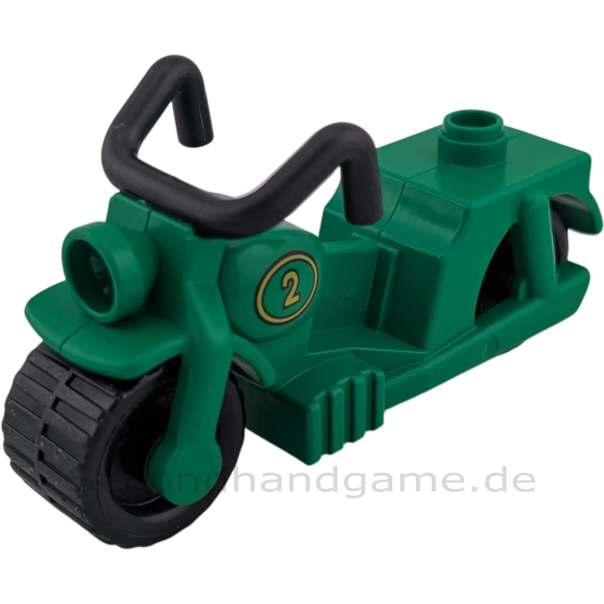 Lego Duplo Motorrad Mofa Grün Zahl Zwei
