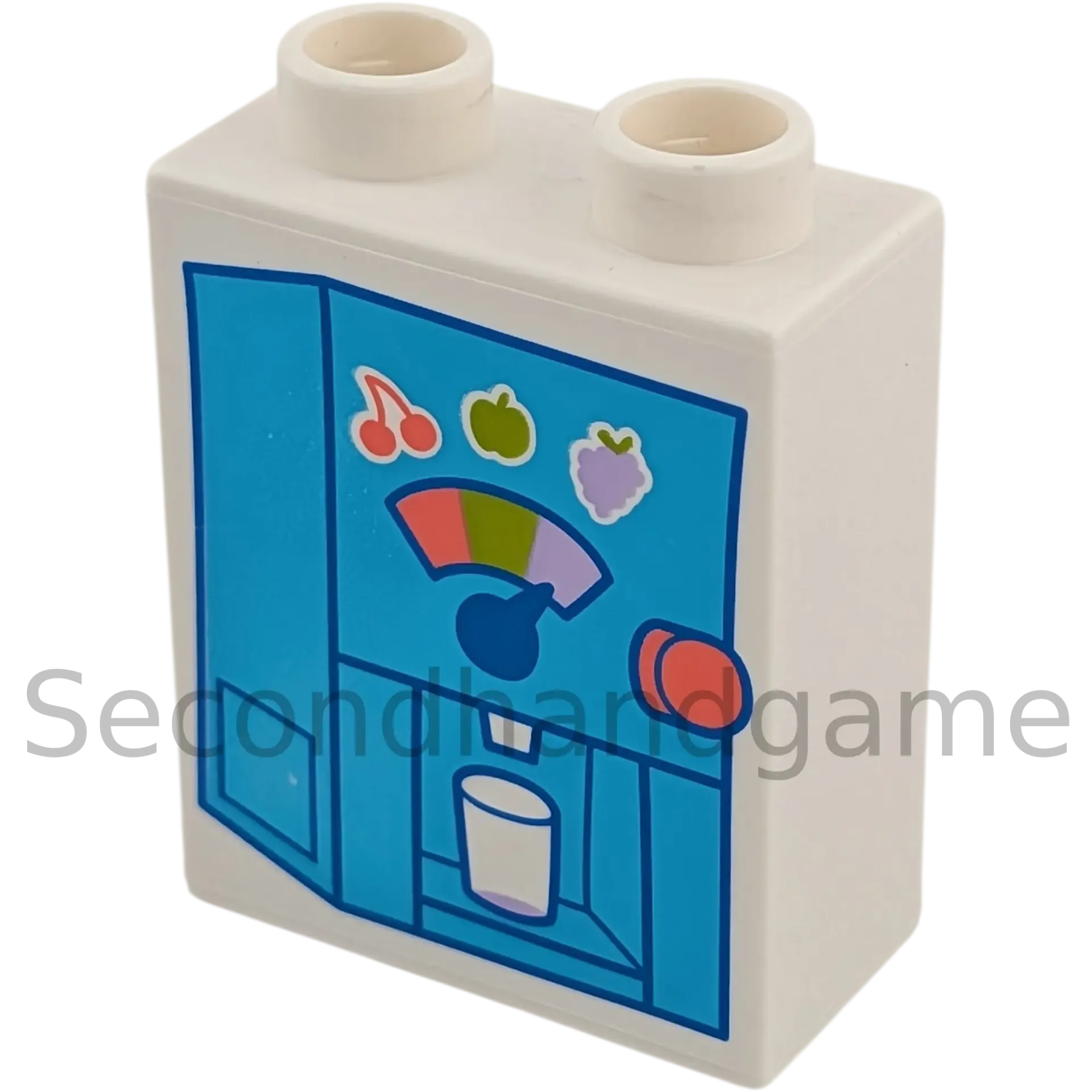 Lego Duplo 4066 Stein 1x2x2 Weiß mit Getränkeautomat