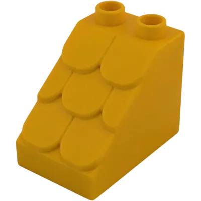 Lego Duplo Dachfenster Dachziegel Dachboden Gelborange zwei Noppen