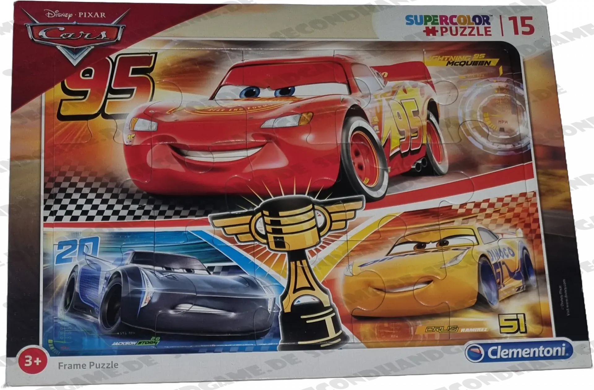Clementoni Super Color Rahmenpuzzle 15 Teile Disney Cars Lightning 95