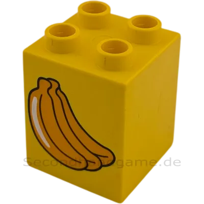 Lego Duplo 2x2x2 Doppelstein Obst Banane Gelb