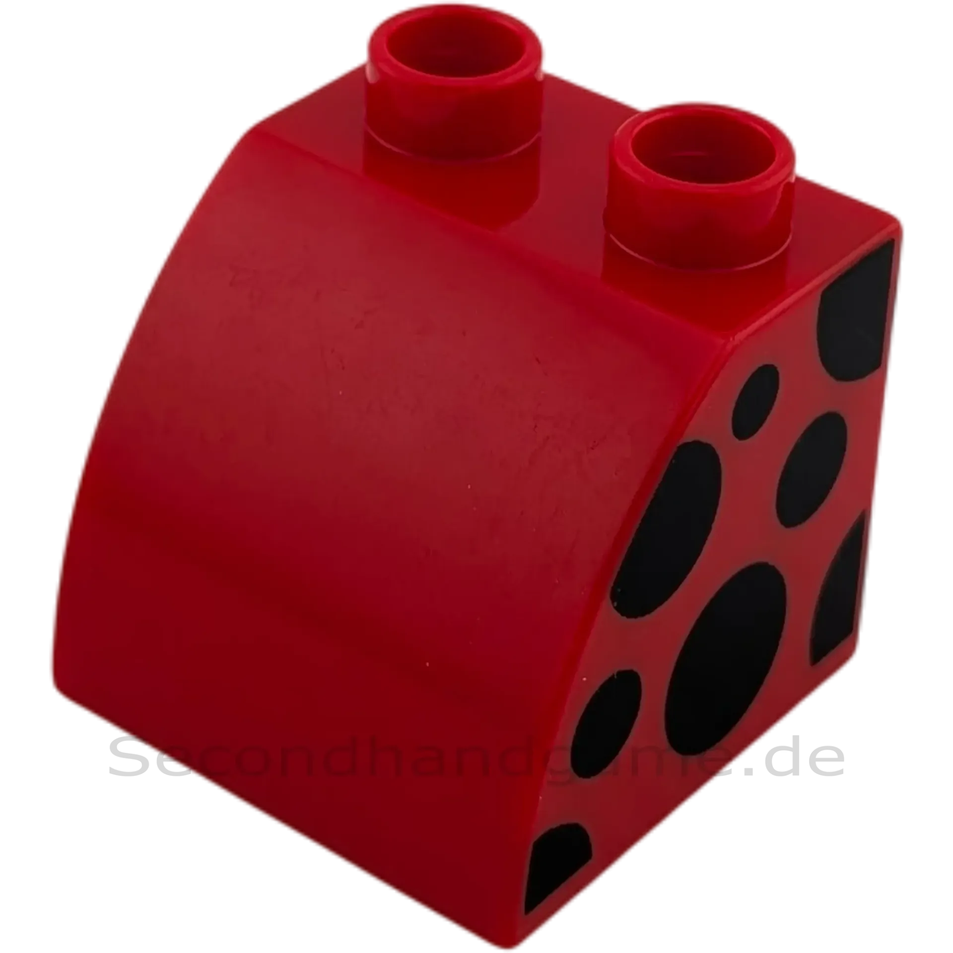 Lego Duplo 11170 Stein Rot mit schwarzen Punkten Marienkäfer Wendestein