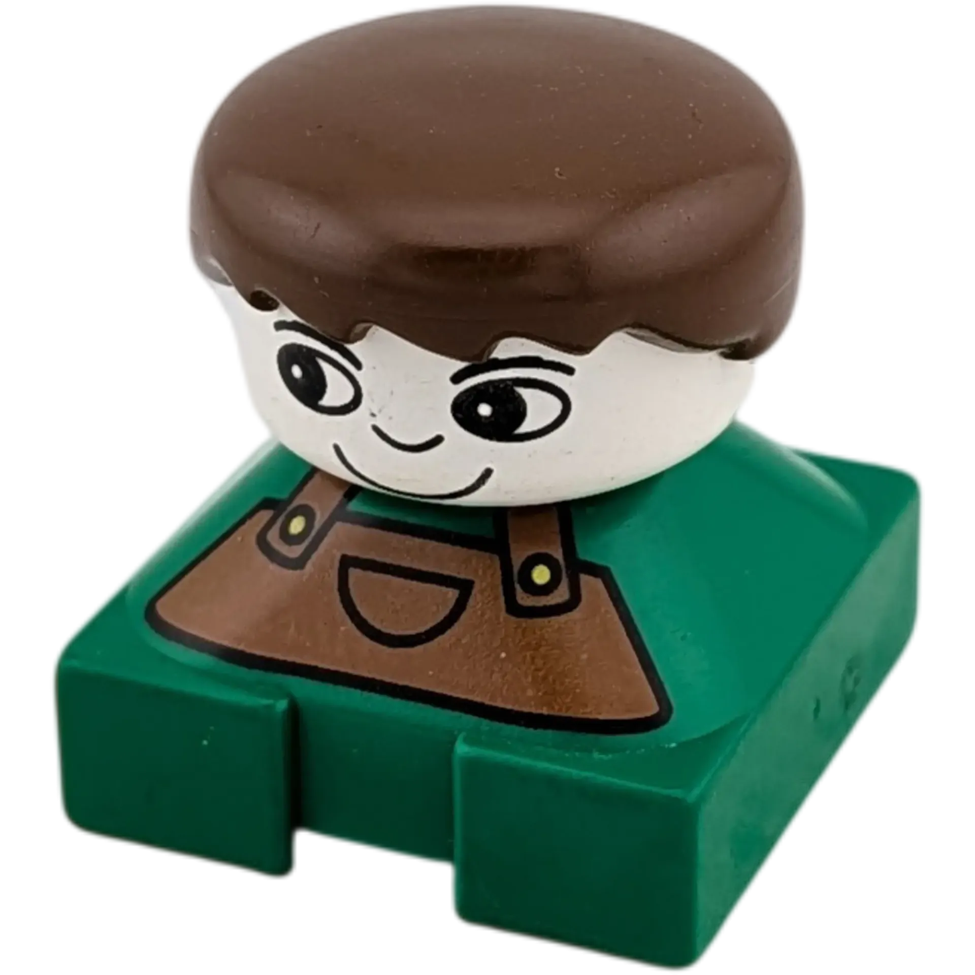 Lego Duplo Figur Junge braune Latzhose braune Haare grün 2327
