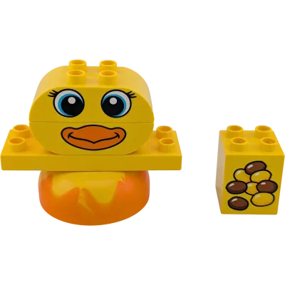 Lego Duplo Ente Gelb aus vier Steinen plus Erdnüssen