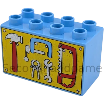 Lego Duplo 31111 Werkzeugstein Hammer Säge 2x4x2 Hellblau