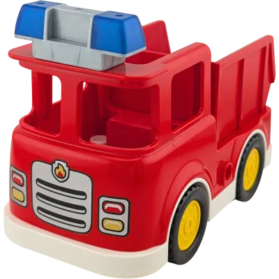 Lego Duplo Feuerwehrauto Jeep Rot mit Container auf der Ladefläche
