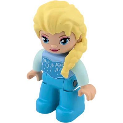 Lego Duplo Disney Eiskönigin Elsa mit blondem langen Zopf