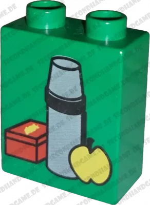 Lego Duplo 1x2 Stein Grün Lunch Brotzeit