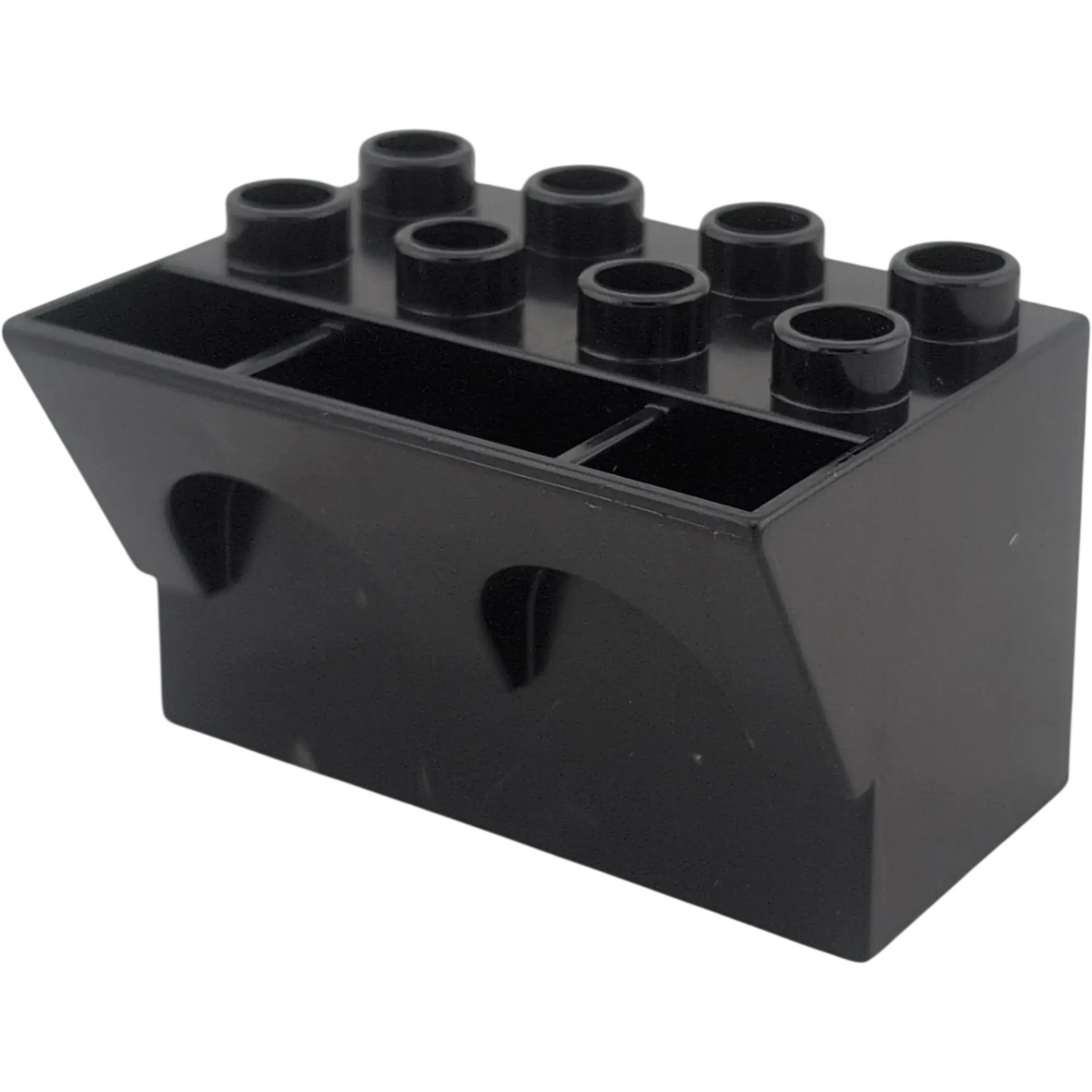 Lego Duplo Zinne / Mauerkrone 3x4x2 – Schwarz (Teile-Nr. 51732)