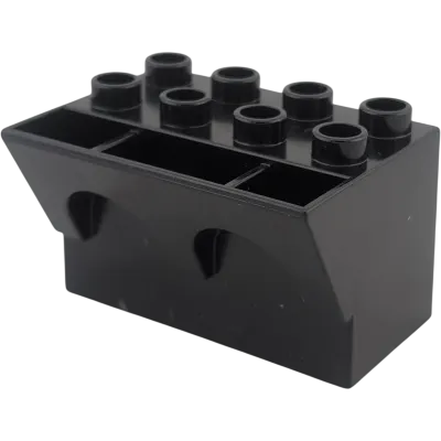 Lego Duplo Zinne / Mauerkrone 3x4x2 – Schwarz (Teile-Nr. 51732)