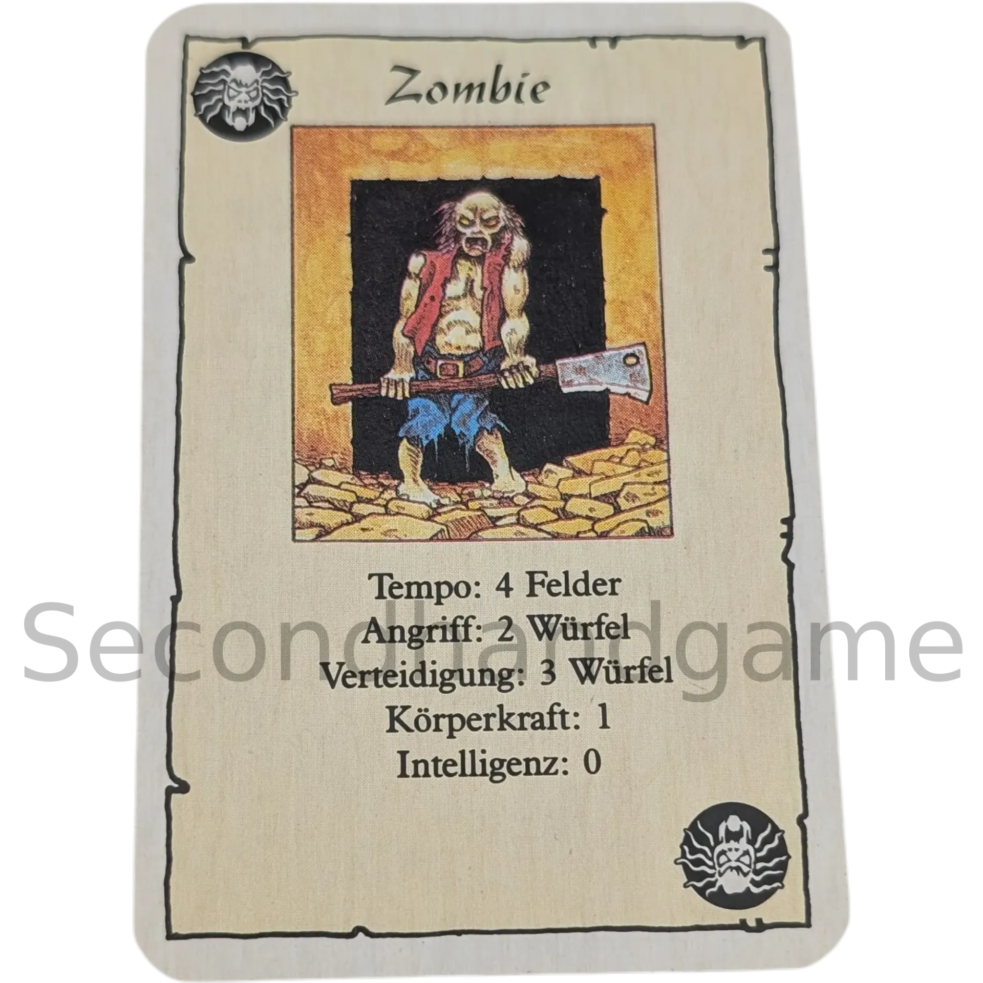 MB Hero Quest Master Monsterkarte Zombie