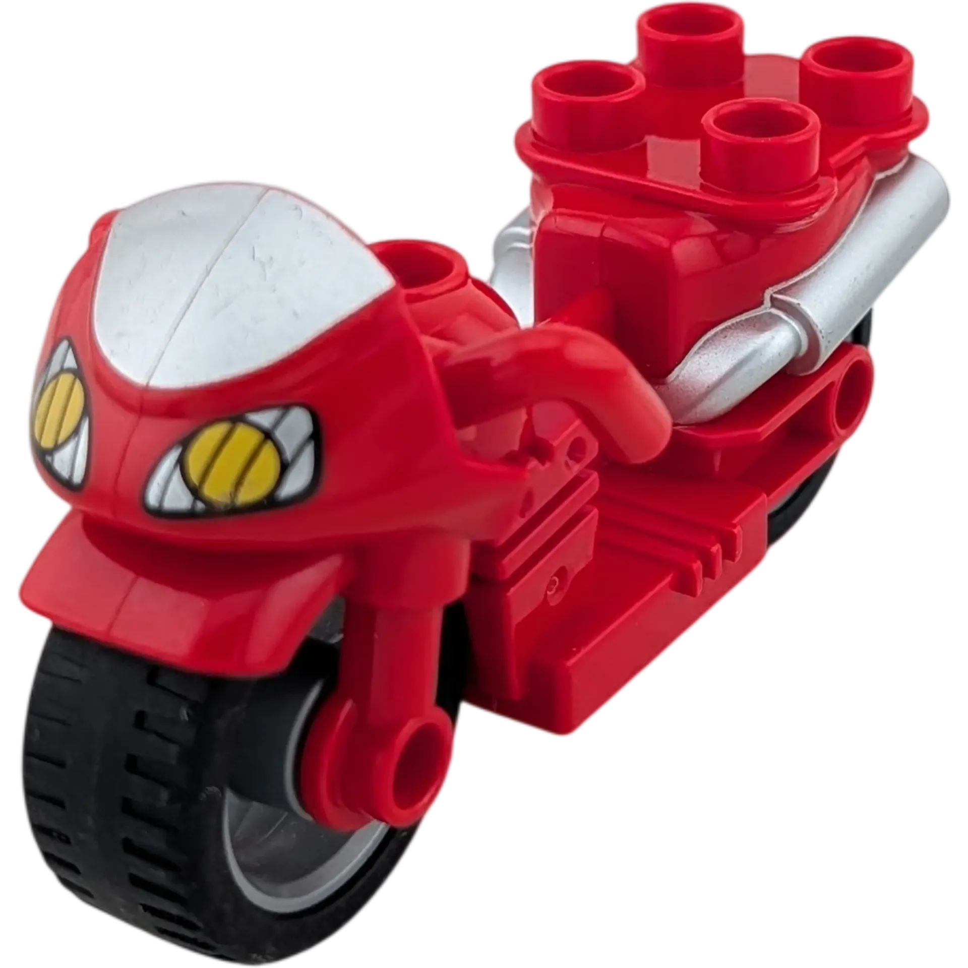 Lego Duplo Motorrad Mofa Rot Silber